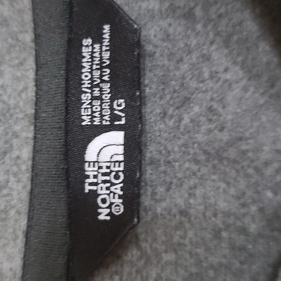 The North Face Mens 1/4 Zip Jacket Lightweight Gray Embroidered COMPANY NAME L - Picture 3 of 12